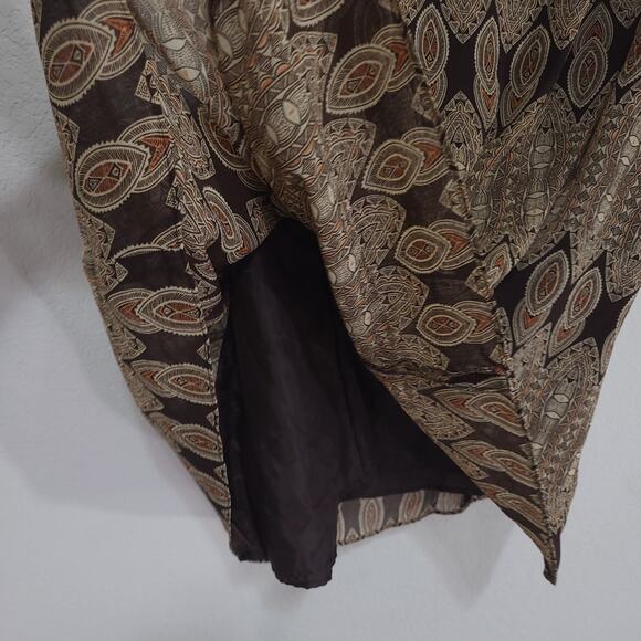 Le Suit Skirt Womens 18 Brown lightweight flowy Below Knee A Line Versat… - Picture 5 of 12